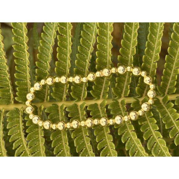 Mylei Maui Jewelry - Gold Filled 18k Beaded 4/6mm Stretch Handmade Bracelet 7”